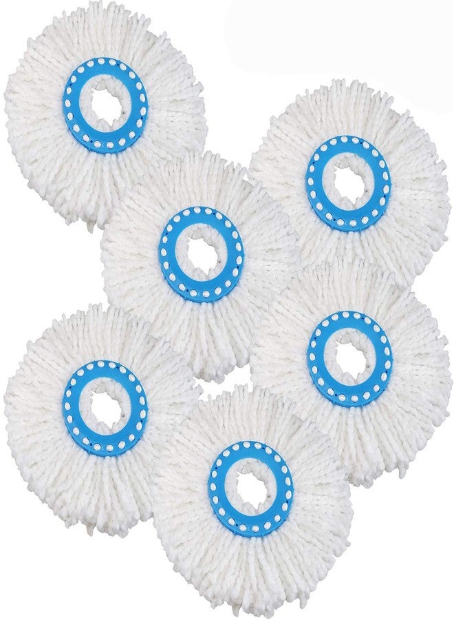 Primeway® Polyester Microfibre Mop Head Refills, 115g, 38cm, Pack of 6, White - Image 1